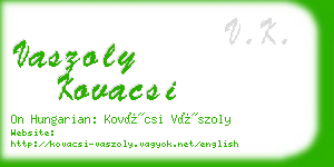 vaszoly kovacsi business card